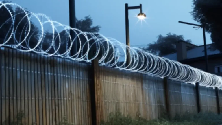 Manutenção da concertina eletrificada com alarme