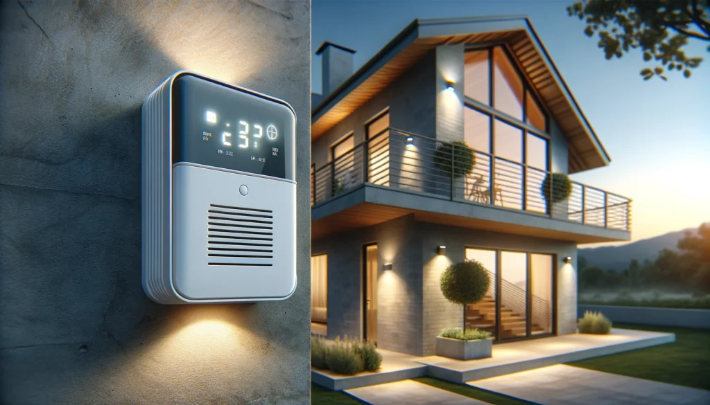 Imagem na horizontal que retrate alarme residencial