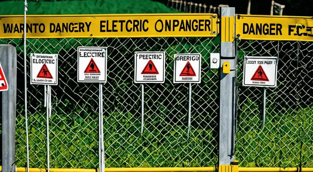 sinalização cerca elétrica